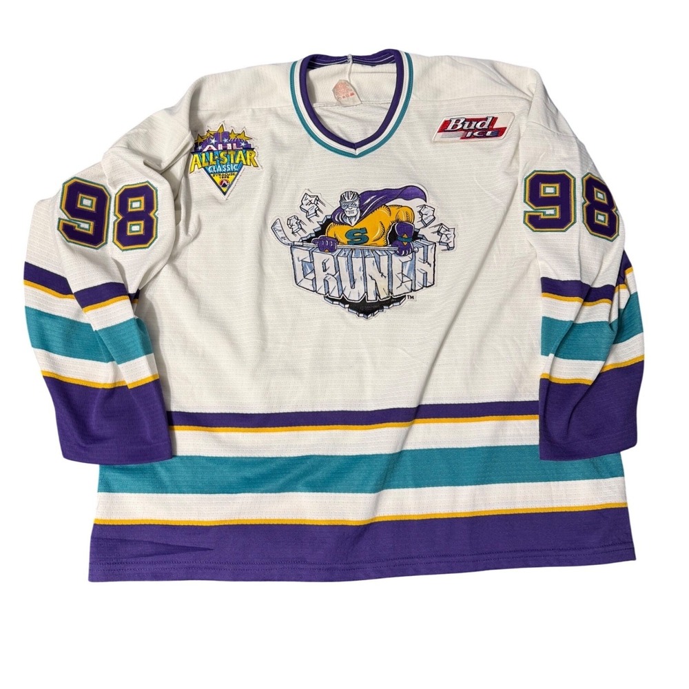 Vintage Syracuse Crunch AHL All Star Classic 1998 Hockey Jersey Bauer Mens XL 98